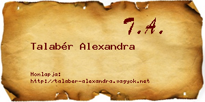 Talabér Alexandra névjegykártya