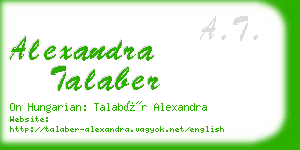 alexandra talaber business card